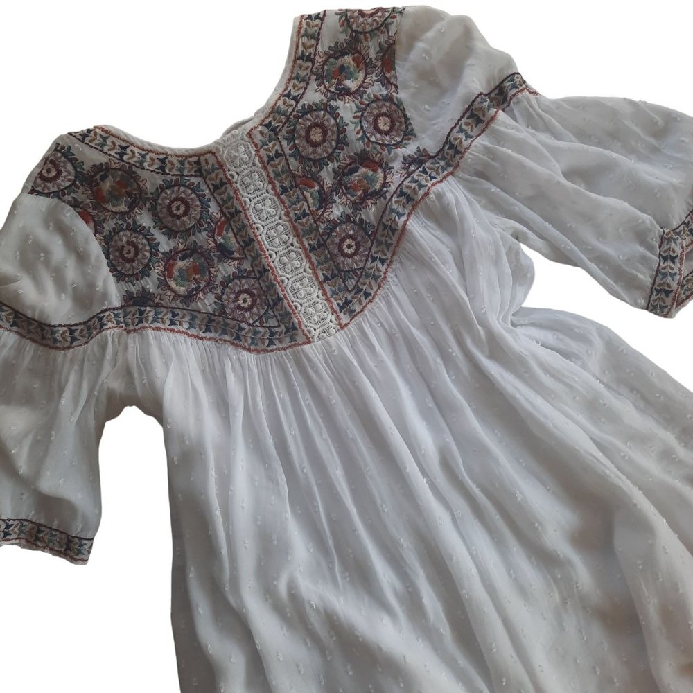 ZARA PLUMETIS EMBROIDERED DRESS - Picture 5 of 15